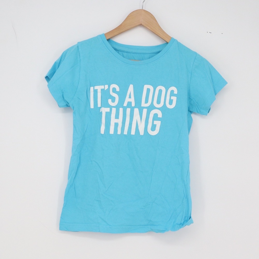 Graphic Tee Womens S Blue Its A Dog Thing Cotton Short Sleeve Excellent